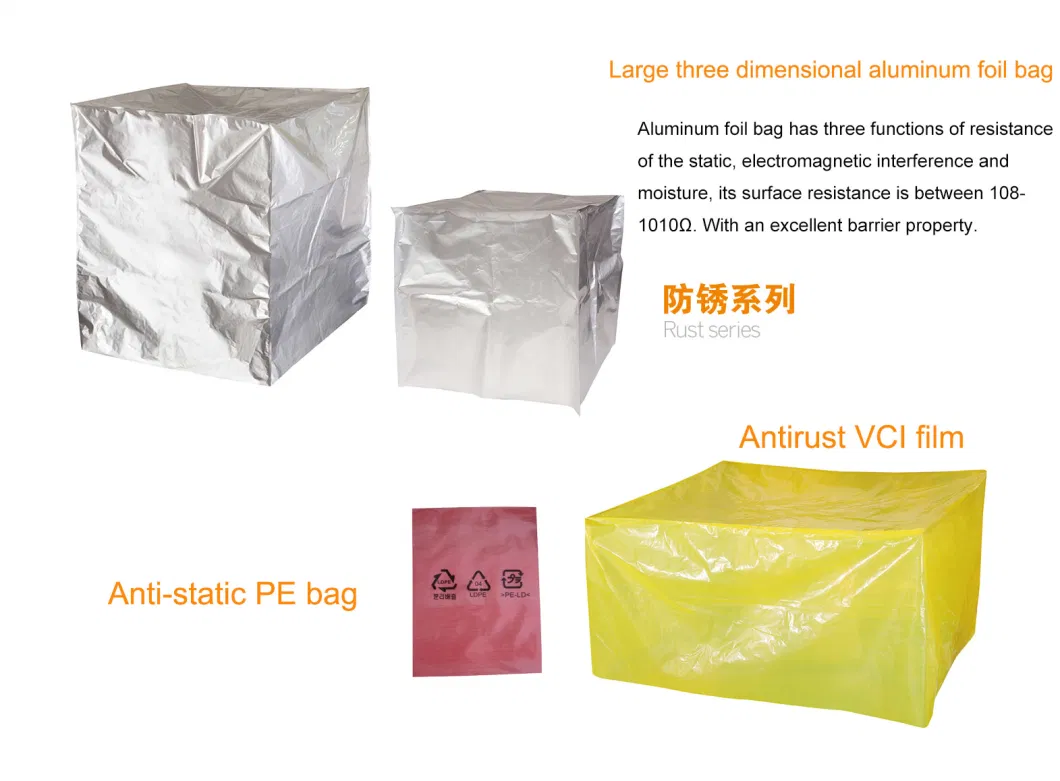 Green Color Cubic Vci Anti-Rust PE Bag